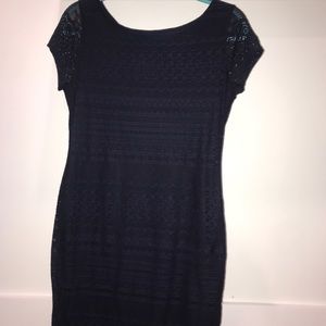Banana Republic Navy Blue Lace Dress